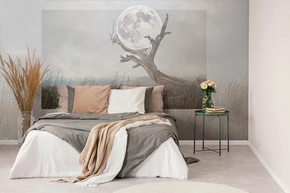 Carta da parati – Luna tra le braccia dell'albero