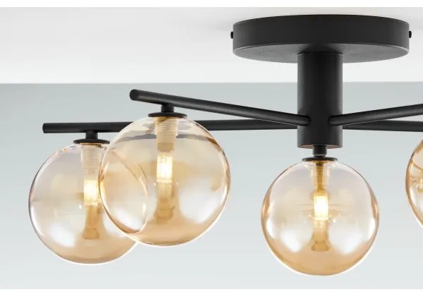 Jupiter 2047 - Lampadario a plafone PRATO 5xG9/10W/230V nero/beige