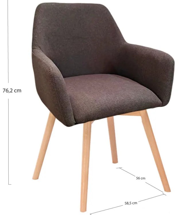 Sedia Bellu Tessuto - Grigio