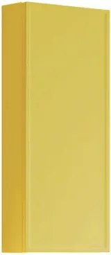 Pensile bagno Pixel Frame laccato opaco giallo sole, 1 anta apertura da sinistra P 17 x L 30 x H 80 cm