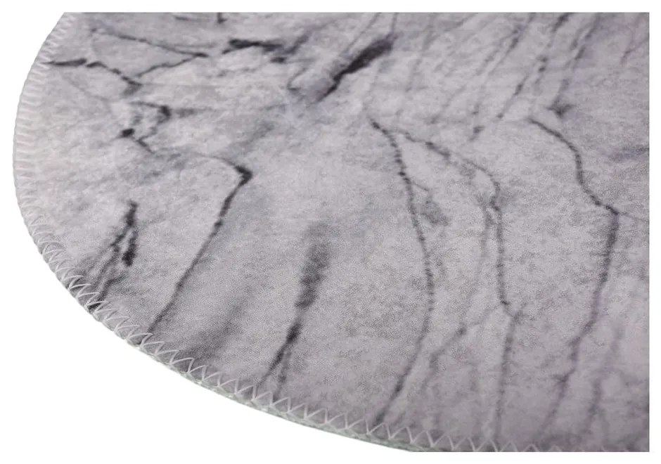 Tappeto rotondo lavabile grigio chiaro ø 80 cm - Vitaus
