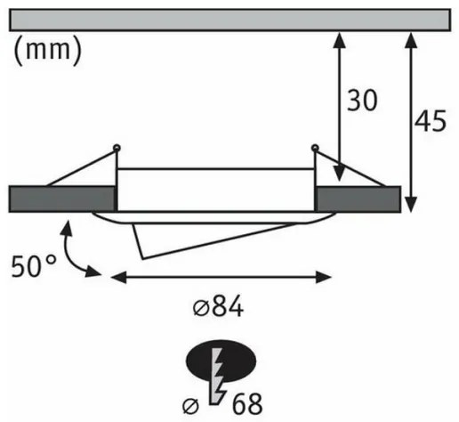 Paulmann 94471 - SET 3xLED/6W IP23 Lampada da incasso per bagno NOVA 230V