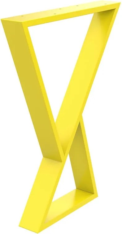 Gamba per mobili STEELMI Federica in acciaio giallo lucido L 58 x P 8 x H 71 cm