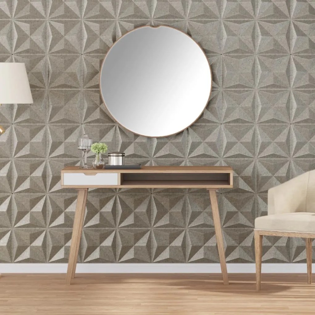 Pannelli Murali 12 Pz Beton 50x50 Cm Xps 3 M² Origami /