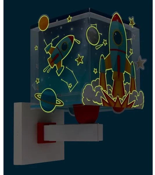Dalber 63359 - Applique per bambini ROCKET 1xE27/15W/230V