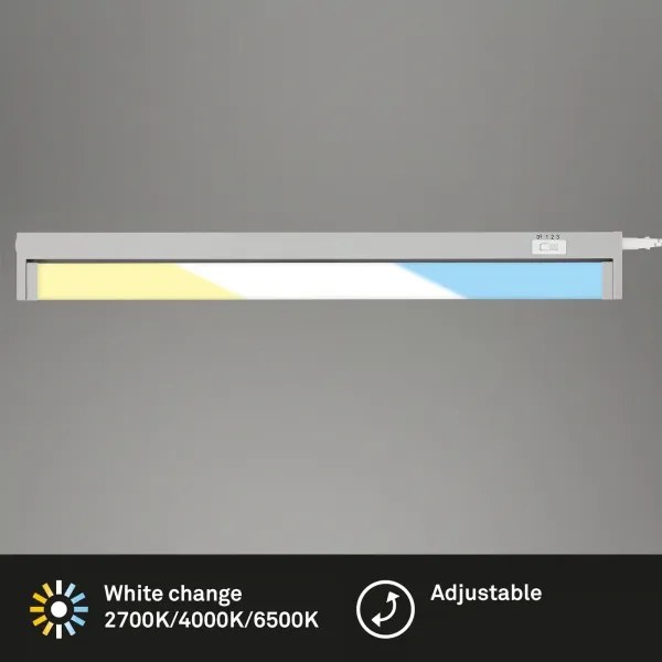 Brilo - Lampada sottopensile LED/6W/230V 2700/4000/6500K 54,5 cm argento