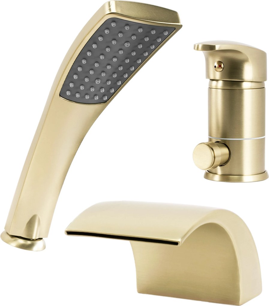 Rubinetto da vasca Rea Riven Brush Gold