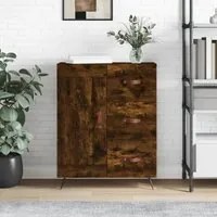 Credenza Rovere Fumo 69,5x34x90 cm in Legno Multistratocod mxl 81442