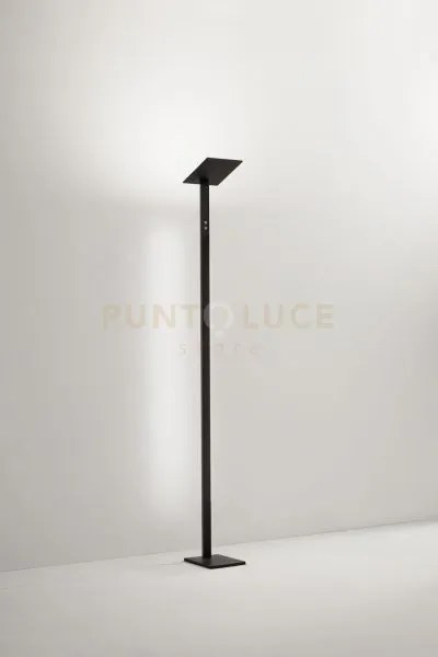 Piantana in metallo colore nero quadra interruttore touch on/off, c...