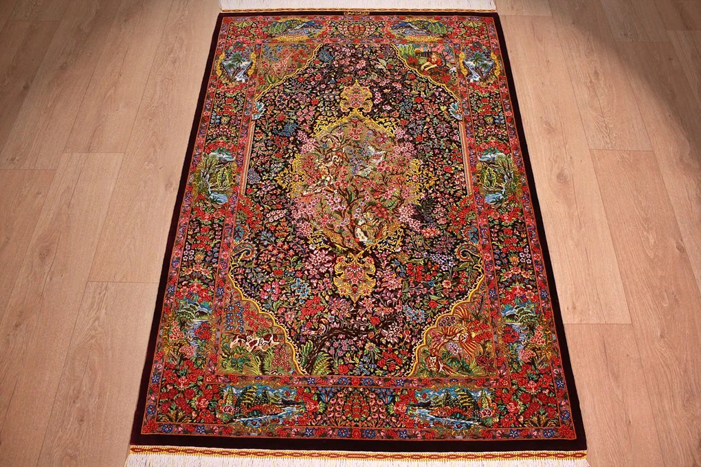 Ghom Tappeto persiano 100x150 (Iran) Annodato A Mano