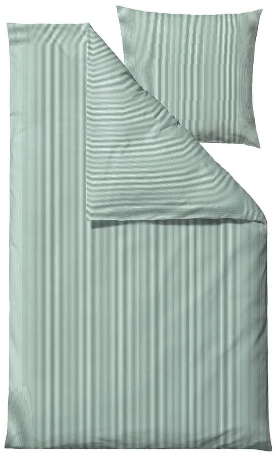 Set copripiumino e federa verde chiaro in cotone per letto singolo 140x200 cm Cheerful – Södahl