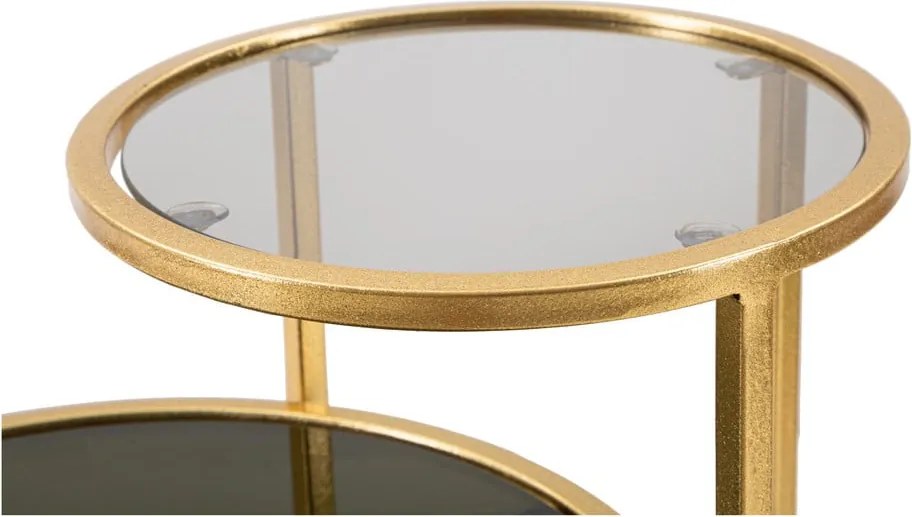 Tavolino rotondo in oro 40x50 cm - Mauro Ferretti