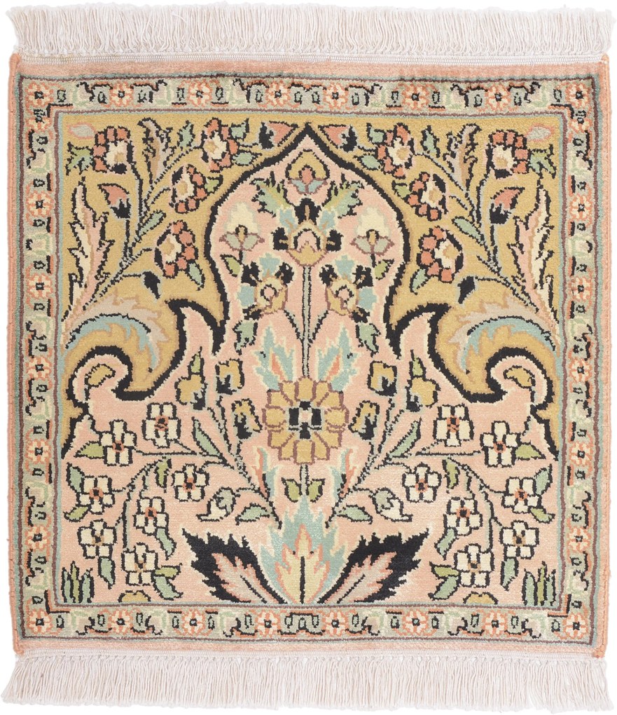 Cashmere Silk Tappeto 50x50 (Indian) Annodato A Mano