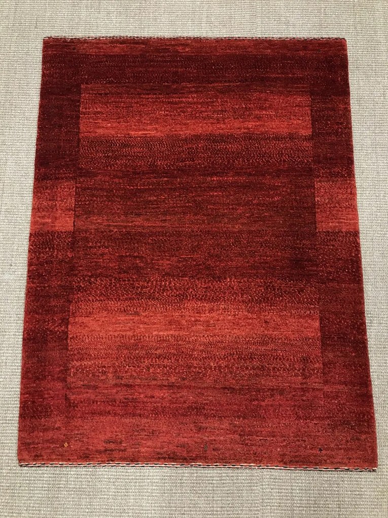 Loribaft Tappeto 90 x 110 Rosso (Iran) Annodato A Mano