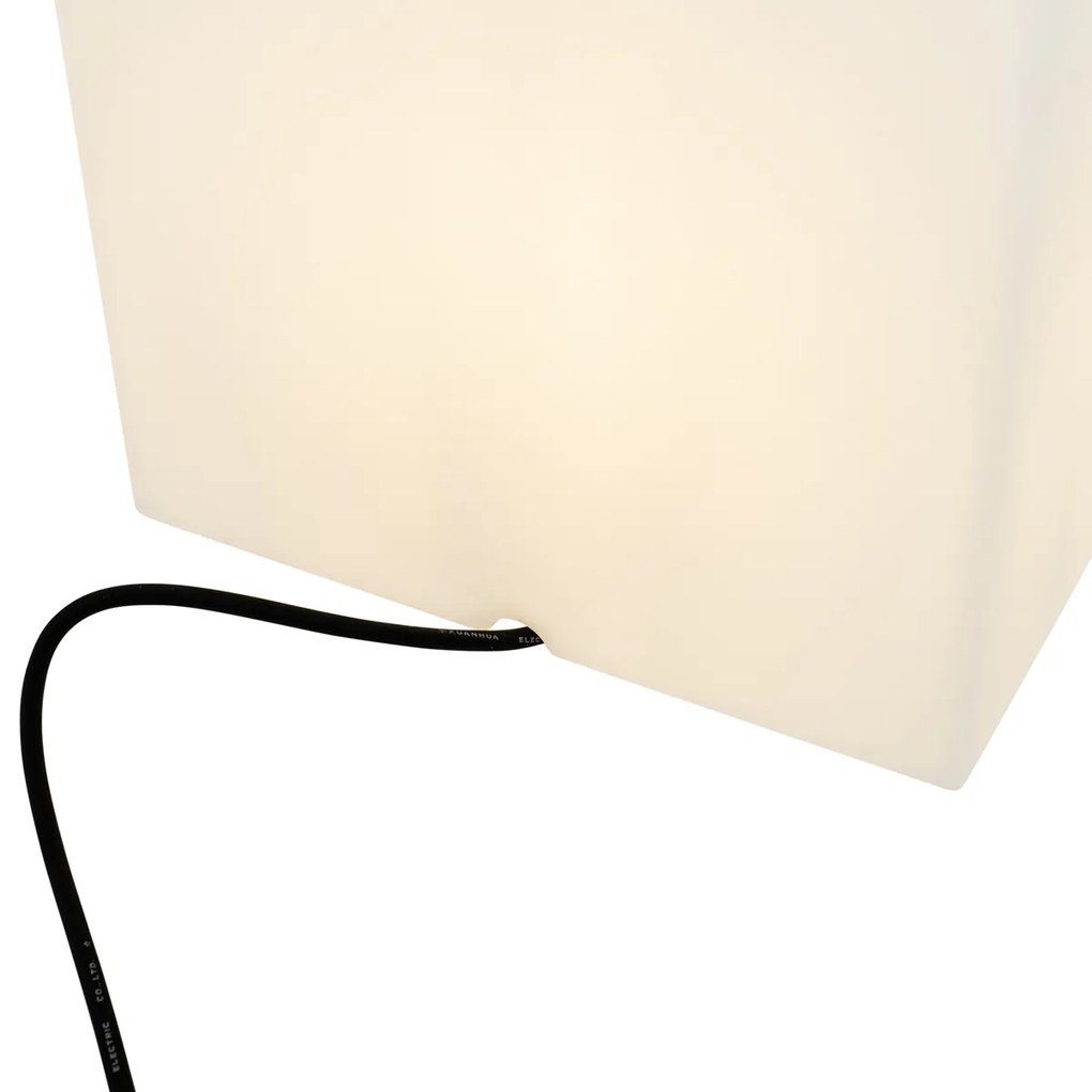 Set di 2 lampade da terra per esterni bianche 30 e 38 cm quadrate IP44 - Nura