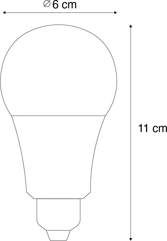 Set di 3 lampadine LED smart E27 dimmerabili A60 9W 806 lm 2700K-6500K incl. Zigbee Smart Hub
