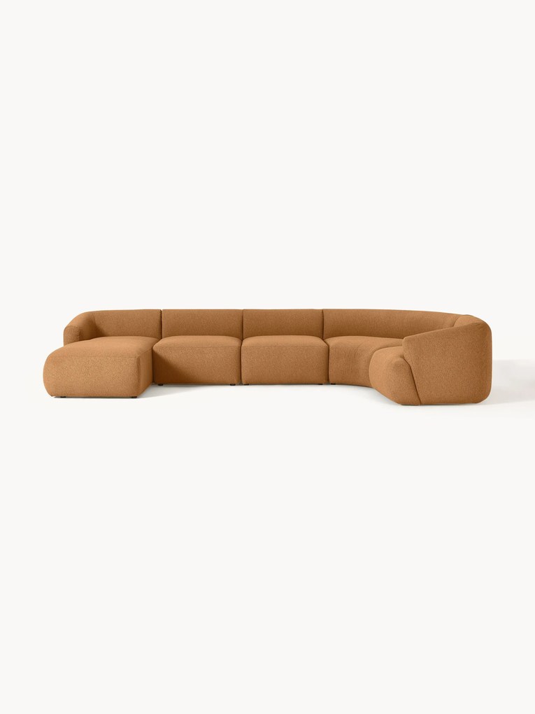 Divano angolare XL componibile in bouclé Sofia