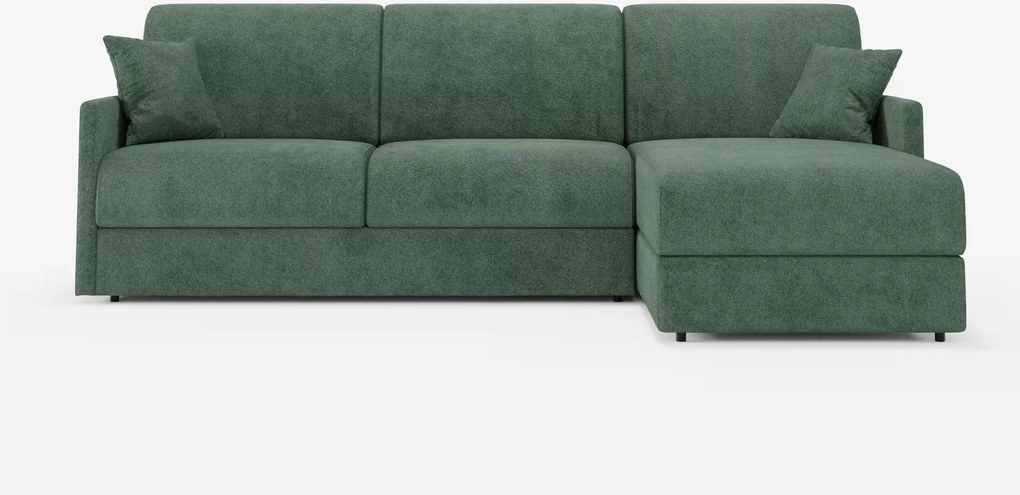 Tommy Divano Letto con penisola contenitore - design minimal e sfoderabile in tessuto smacchiabile simil cotone T33