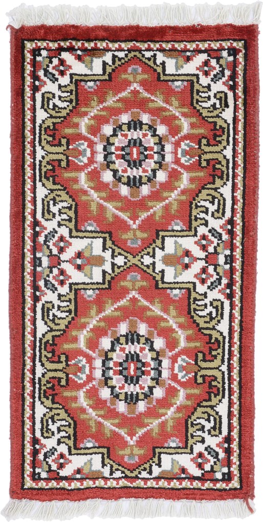Agra Tappeto 60 x 30 (Indian) Annodato A Mano