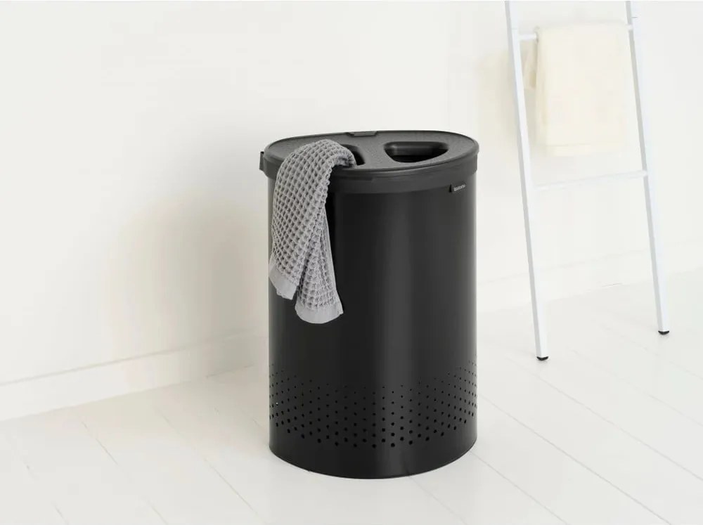 Cesto portabiancheria in metallo bianco 55 l Selector - Brabantia