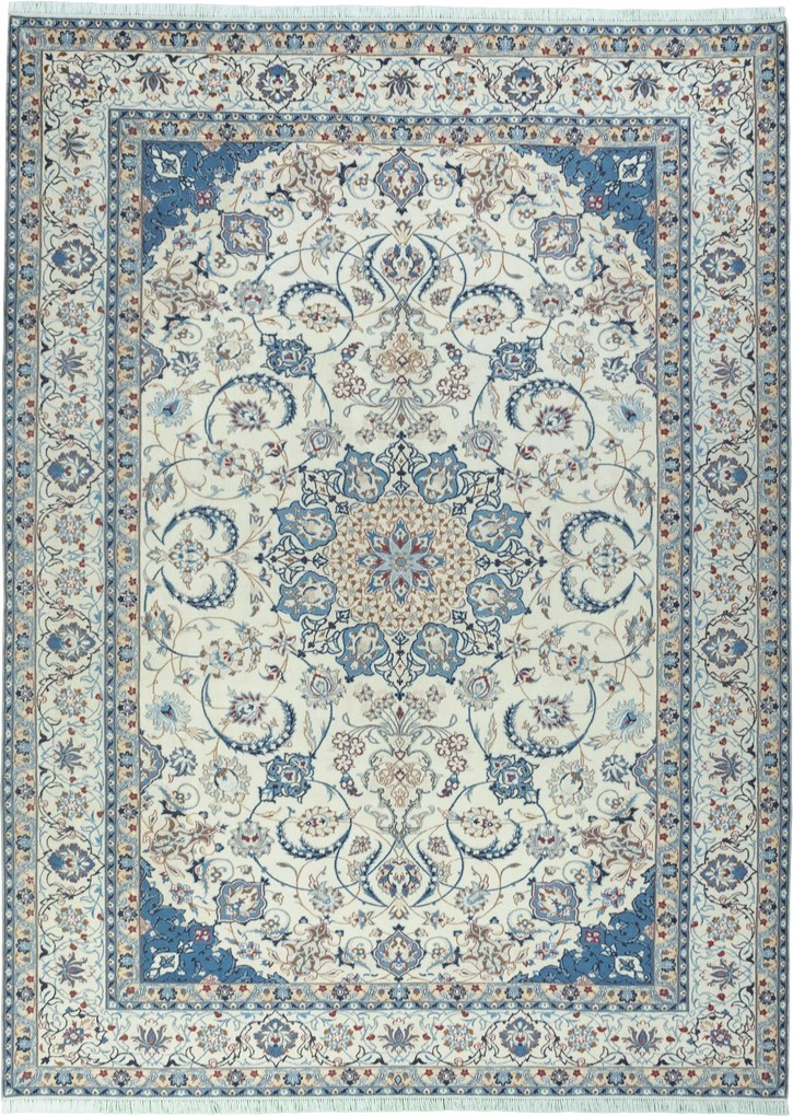Nain Tappeto persiano 260x350 Beige (Iran) Annodato A Mano