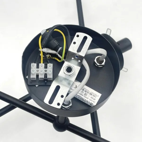 Brilagi - Lampadario a soffitto MALIVA 6xE14/15W/230V nero/fumé