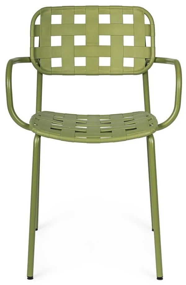 Sedie da esterno in set verdi in metallo 4 pz Clover – Bizzotto