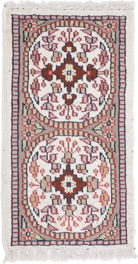 Agra Tappeto orientale 60 x 30 (Indian) Annodato A Mano