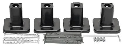 Scaldasalviette da bagno a scala con termostato AVANGARD, 459 W/230 V, 120,6 cm, IP44, nero, lato sinistro