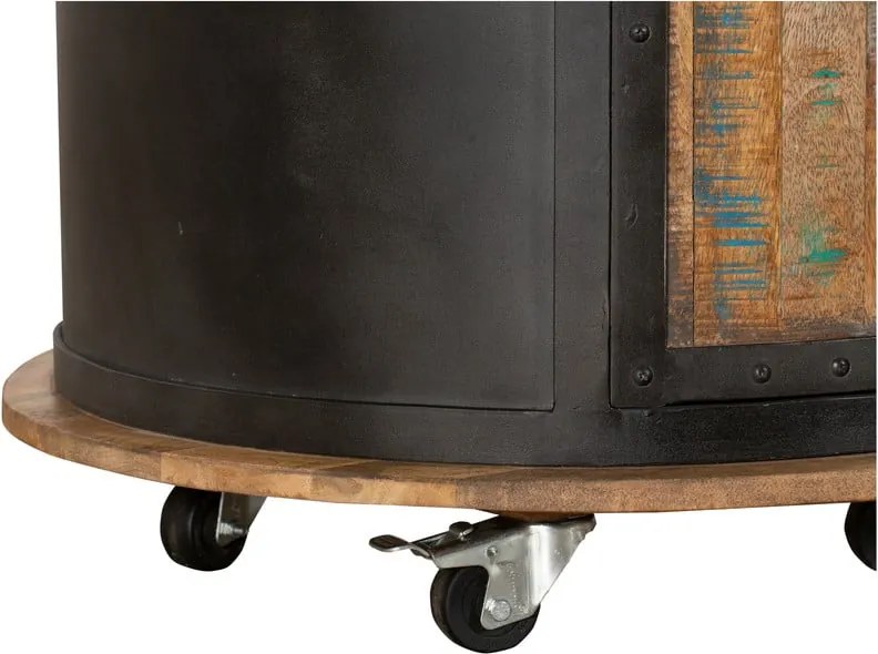 Scaffale per vino in metallo nero 9 bottiglie 60x155 cm Luni - Interia Home &amp; Living