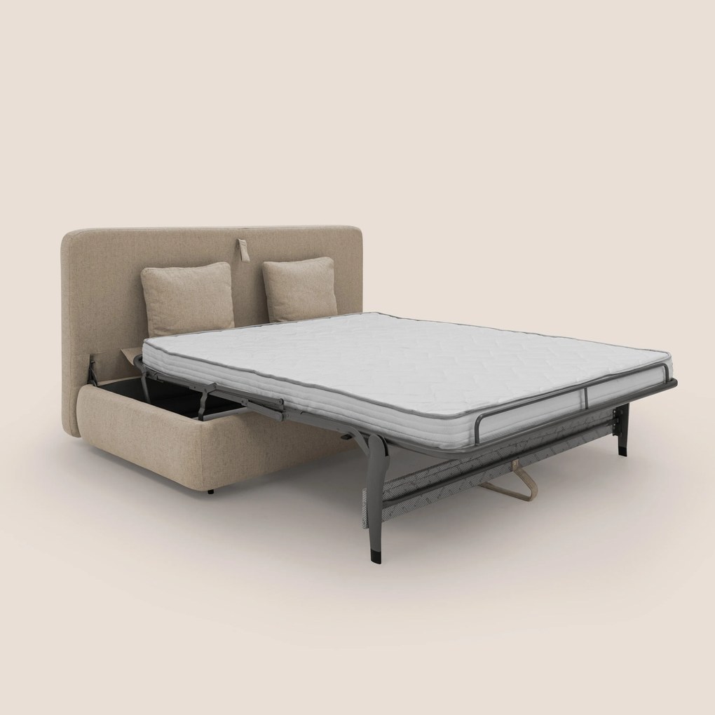 Gransasso Divano letto matrimoniale dal DESIGN innovativo in tessuto impermeabile T03 beige