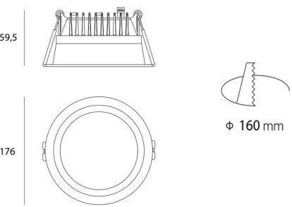LED2 - Luce da bagno da incasso LED ZETA LED/25W/230V 3000K IP44