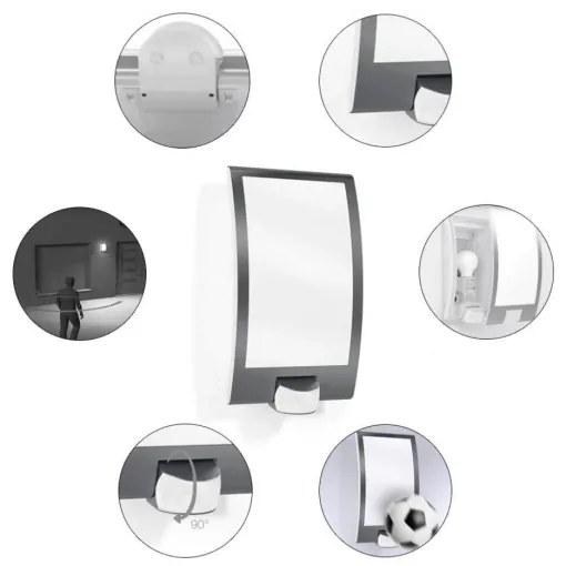 STEINEL 035709 - Lampada da esterno con sensore L22 1xE27/60W/230V