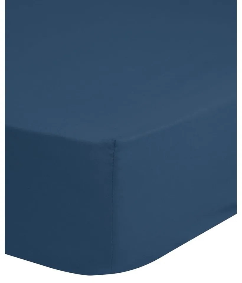 Lenzuolo elastico in cotone blu scuro, 90 x 200 cm - Good Morning