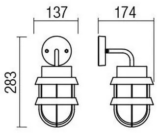 Redo 9498 - Applique da esterno CLAUT 1xE27/42W/230V IP44 antracite