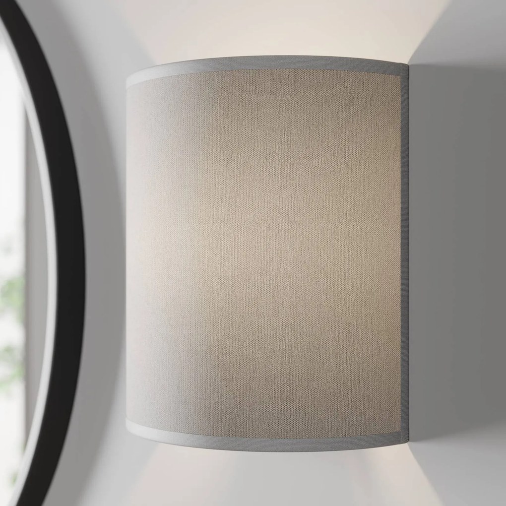 Nowodvorski Lighting Applique Alice con paralume grigio