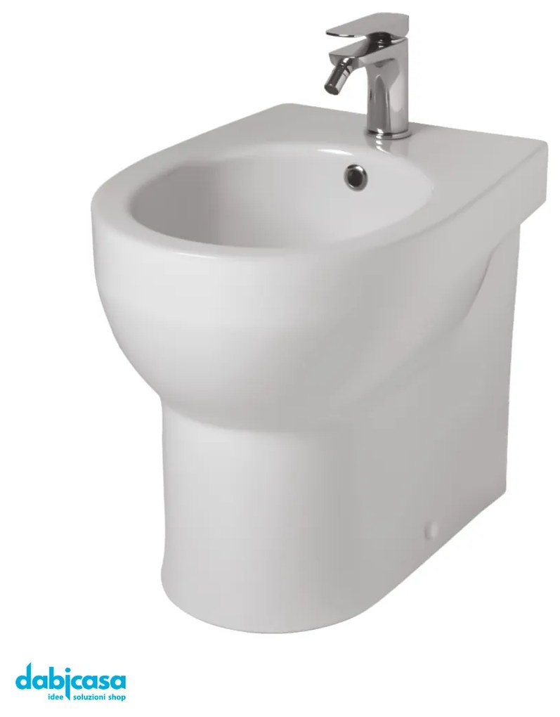 The ArtCeram "Smarty 2.0" Bidet Da Terra Filo Muro Bianco Lucido