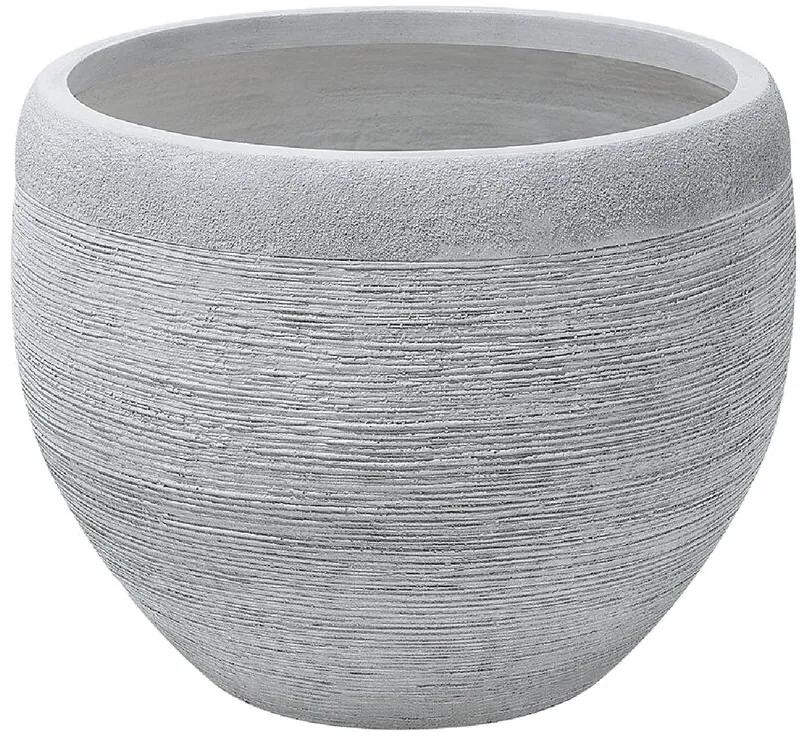 Vaso pietra bianco 50 x 50 x 39 cm ZAKROS Beliani