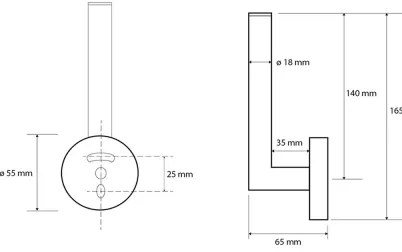 Sapho - Porta carta igienica X-ROUND 16,5 cm nero