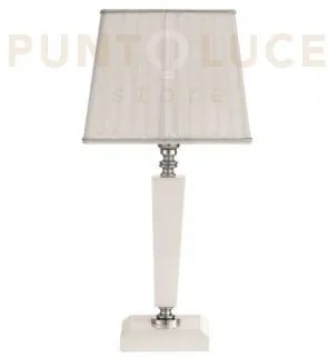 Lume piccolo cherubini bianco e cromo con paralume bianco l.20cm 1 ...