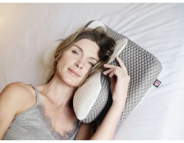 CONNECT IT CFH-6031-WH - Cuscino anatomico Lyra bianco/grigio