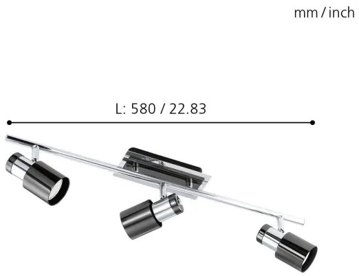 Eglo 30834 - Faretto LED DAVIDA 1 3xGU10/5W/230V