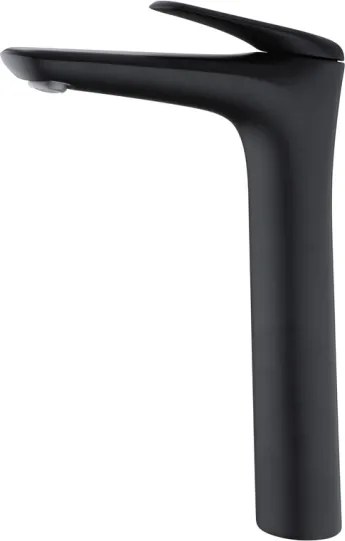 Rubinetto Alto Lavabo Bagno Ottone Nero Opaco