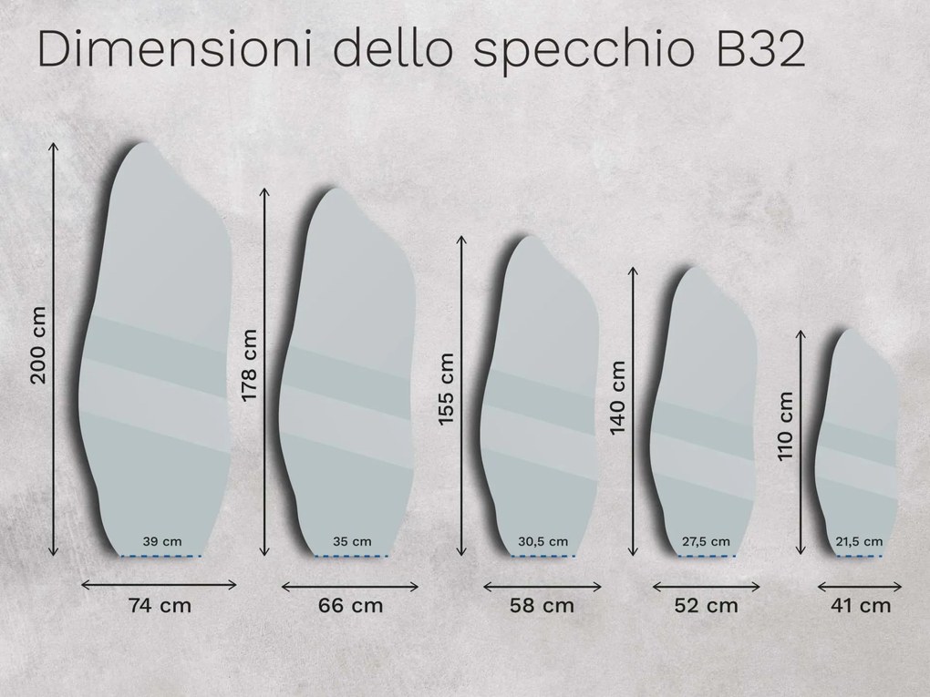 Specchio antico Base B32