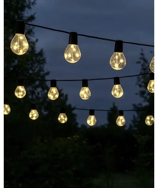 Catena decorativa LED per esterni 20xLED/0,075W/230V 5,8 m IP44 nera