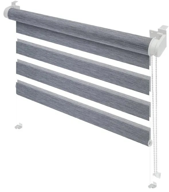 Tenda a pacchetto giorno/notte grigia 42,5x150 cm Zebra Natur – Gardinia