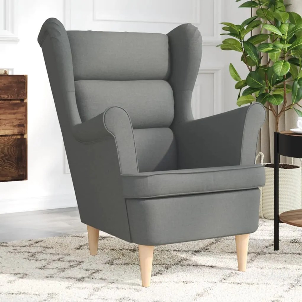 Poltrona Grigio Scuro 74x84x100 Cm İn Tessuto /