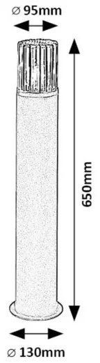 Rabalux 77084 - Lampada da esterno HAREN 1xE27/60W/230V IP54 nero