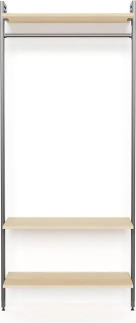 Kit cabina armadio Project Kit Ingresso Industriale in alluminio 95 x 220 x 50 cm marrone/antracite