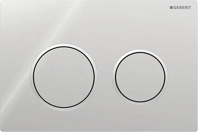 Geberit 115.085.KH.1-Pulsante di scarico Omega20 21,2x14,2 cm cromo lucido/cromo satinato